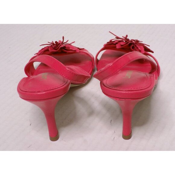 🆕LARROUDE Hibiscus Slingback Flower Sandal Shoes 8.5 Pink - Picture 7 of 12